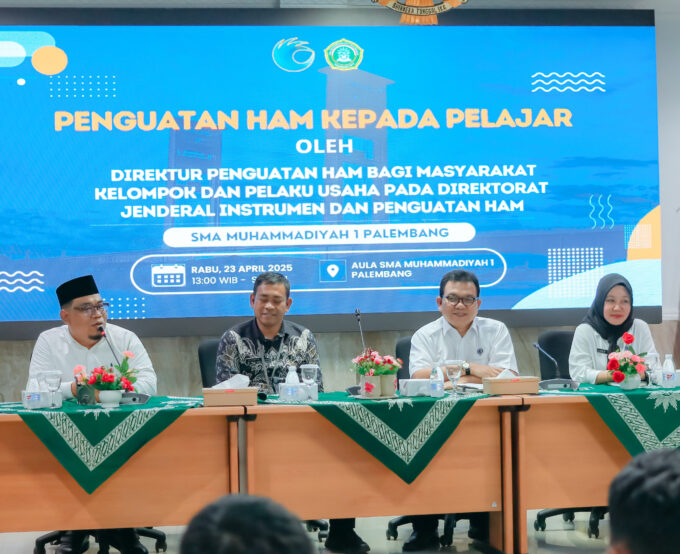 Kementerian HAM Gelar Sosialisasi di SMA Muhammadiyah 1 Palembang, Tanamkan Nilai Kemanusiaan Sejak Dini